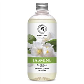 Recharge pour Diffuseur de Jasmin 500ml - Naturelle Huile Essentielle de Jasmin - Parfum Frais et de Longue Durée - Idéal pour A