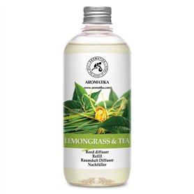 Recharge pour Diffuseur de Parfum 500ml - Arôme Lemongrass-Tea - Fragrance Fraîche et Durable - Diffuseur Parfum Maison - Parfum