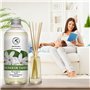 Recharges Diffuseur Roseaux de Monoï de Tahiti & Jasmin - 2 x 500 ml - Parfum Ambiance - Desodorisant Maison - Diffuseur de Parf