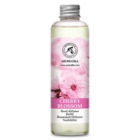Recharge Diffuseur Roseaux de Fleur de Cerisier 200ml - Naturel Fragrance Fraîche et Durable - Désodorisant - Aromathérapie - Pa