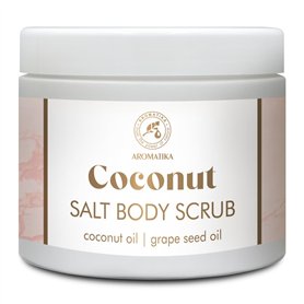 Gommage pour le Сorps noix de Coco 500 g - Gommage au Sel pour le Сorps - Gommage Corporel à Huile de Coco et à Huile de Pépins