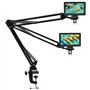 Mskidand RIEVBCAU Support de Bras de Microscope Flexible, Support Métallique Réglable, Support de Microscope Compatible avec pou