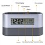 Lorrgasw Horloge de table silencieuse - Porte-stylo numérique électronique - Porte-carte de nom pour outils - Calendrier avec af