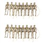 Runioney Lot de 16 mini statues squelettes