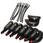 Pyanegn 1 Lot de 9 TêTes de Fer de Golf Ensemble de TêTes de Fer de Golf Ensemble de TêTes de Club en PVC Couvre-Club Couvre-Cas