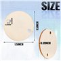 Richeyty Lot de 200 étiquettes circulaires en bois pour anniversaire avec 2 trous pour tableau blanc pour anniversaire, travail 