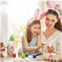 Richeyty Lot de 200 étiquettes circulaires en bois pour anniversaire avec 2 trous pour tableau blanc pour anniversaire, travail 