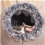 Reapyyt Niche anti-rayure pour animaux domestiques, lit fermé, peluche pour chatons, chaud et doux, niche pour animaux domestiqu