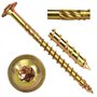 Vervmczn Vis à Bois 1/4 X 3-1/4 Po Vis à Retard Structurel Torx T30 Drive Vis à Retard Structurel en Zinc - TêTe de Rondelle en
