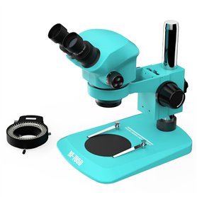 Tête de Microscope trinoculaire 7-50X Microscope stéréo à Zoom continu à focale simultanée