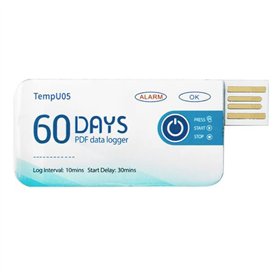 Lwaviwer Enregistreur de température 60 jours 1 1 pièce Enregistreur de température PDF Instrument de température à usage unique
