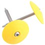 Naugan Lot de 50 clous de toiture ronds en plastique galvanisé de 5,1 cm pour fixation de papier goudron de maison, panneau de m