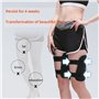 Jenbnoau Mise à Niveau EMS ÉLectrique Stimulateur Musculaire Masseur Fitness TENS Anti Cellulite Jambes Ceintures EntraîNeur Min