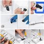 Qoekacy Lot de 4 Vis de SièGe de Toilette CharnièRes de SièGe de Toilette Boulon Expansible éCrous SupéRieurs en Caoutchouc Fixa