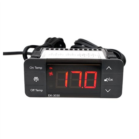 worien EK-3030 RéGulateur de TempéRature NuméRique 220V Capteur de Thermostat Thermostat de DéGivrage de RéFrigéRation pour Cong