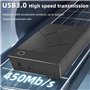 MULOUTSPO Boîtier de Disque Dur 3.5 Pouces avec Interface USB 3.0 pour Disque Dur SATA - Boîtier pour Disque Dur SSD Externe - a