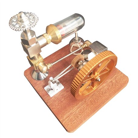 Sunmeit 1 Pièce Modèle de Moteur Stirling Vitesse Réglable avec Volant D'Inertie Vertical Physique Puissance Science Expérience