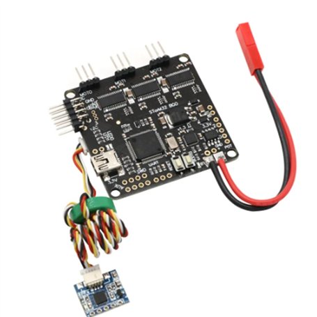 BEEOFICEPENG Storm32 BGC 32 bits 3 axes STM32 Carte contrôleur de cardan sans balais Noir PC + métal avec double gyroscope pour