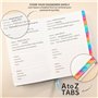 Hanabitx Livre de Gestion De Mot de passe avec Cartes Alphabétiques pour Personnes âgées, Carnet De Mot de passe pour les Détail
