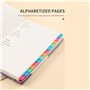 Hanabitx Livre de Gestion De Mot de passe avec Cartes Alphabétiques pour Personnes âgées, Carnet De Mot de passe pour les Détail