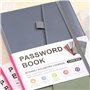 Hanabitx Livre de Gestion De Mot de passe avec Cartes Alphabétiques pour Personnes âgées, Carnet De Mot de passe pour les Détail