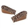 Sarpoer 4 x Semelle Talonnette Grandissante en PVC Leopard pour Femme Homme + 4.5cm