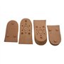 Sarpoer 4 x Semelle Talonnette Grandissante en PVC Leopard pour Femme Homme + 4.5cm