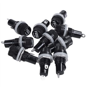 Humanitypd Lot de 10 douilles porte-fusibles en plastique 10 A AC 250 V 5 mm x 20 mm