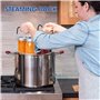 Qiaohome Kit de mise en conserve 4 pièces, 1 support de mise en conserve + 1 pince de levage de bocal + 2 entonnoirs de conserve