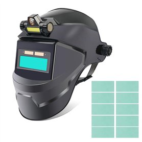 Epdpekc Masque de Soudage pour Casque de Soudage à Obscurcissement Automatique avec LumièRe LED