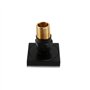 Qoekacy Douche SPA Laiton Carré Massage Spray Jet de Corps Pulvérisateur de Douche Corporelle, Nickel Brossé Noir Mat