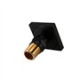 Qoekacy Douche SPA Laiton Carré Massage Spray Jet de Corps Pulvérisateur de Douche Corporelle, Nickel Brossé Noir Mat