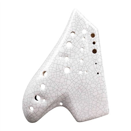 Pawnath Ocarina triple blanc - Instrument de musique - Alto C - Ocarinas Legend - Instrument de musique professionnel - Accessoi
