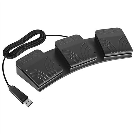 Terphadp PéDale USB PC Triple Interrupteur au Pied PéDale de Clavier Combinaison PersonnaliséE Clé PC PéDale de pour Clavier D'O
