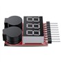 Hethlif 5 PièCes 2 en 1 1-8S Testeur de Tension de Batterie Lipo, Alarme Sonore Basse Tension RC, Testeur de ContrôLe de Moniteu