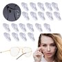 Lot de 10 paires de plaquettes de nez - Système de clic en silicone - Antidérapants - Transparent - Pour lunettes de soleil - Pr