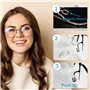 Lot de 10 paires de plaquettes de nez - Système de clic en silicone - Antidérapants - Transparent - Pour lunettes de soleil - Pr