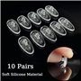 Lot de 10 paires de plaquettes de nez - Système de clic en silicone - Antidérapants - Transparent - Pour lunettes de soleil - Pr