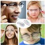 Lot de 10 paires de plaquettes de nez - Système de clic en silicone - Antidérapants - Transparent - Pour lunettes de soleil - Pr