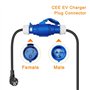 KIKAPA 1 Pièce Chargeur pour Véhicules Électriques Fiche Adaptateur 3 Broches Connexion Étanche Chargeur Portable En Plastique B