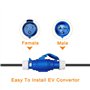 KIKAPA 1 Pièce Chargeur pour Véhicules Électriques Fiche Adaptateur 3 Broches Connexion Étanche Chargeur Portable En Plastique B