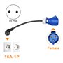 KIKAPA 1 Pièce Chargeur pour Véhicules Électriques Fiche Adaptateur 3 Broches Connexion Étanche Chargeur Portable En Plastique B