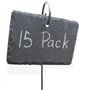 Janasiba Lot de 30 étiquettes pour plantes en ardoise - Marqueurs pour plantes - Accessoires de jardin