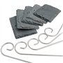 Janasiba Lot de 30 étiquettes pour plantes en ardoise - Marqueurs pour plantes - Accessoires de jardin