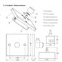 Breeshy RV Light Dimmer Light Switch Panneau de Commande 12-24 V 5A Universal PWM Gradateur Basse Tension Gradateur
