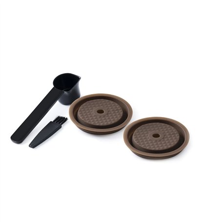 CAIONPLE Bouchon RéUtilisable 2 PièCes pour Capsules Vertuo et VertuoLine Silicone Rechargeable et Compatible