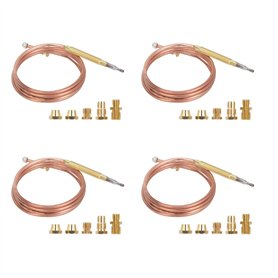 Ronlok Lot de 4 thermocouples universels pour cuisinière à gaz avec 20 écrous
