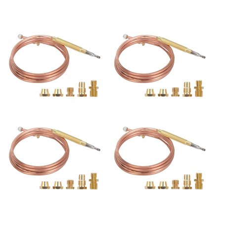 Ronlok Lot de 4 thermocouples universels pour cuisinière à gaz avec 20 écrous