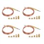 Ronlok Lot de 4 thermocouples universels pour cuisinière à gaz avec 20 écrous