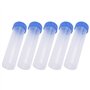 CAIONPLE 5PCS 50 ML centrifugeuse en Plastique Tube a essai Contenant Flacon autoportante Bouchon a vis
